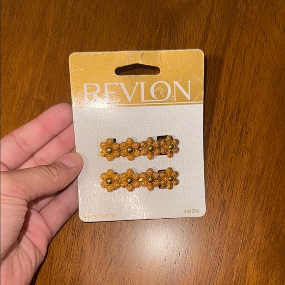 Revlon Other - Vintage Revlon Floral Gold Hair Accessories